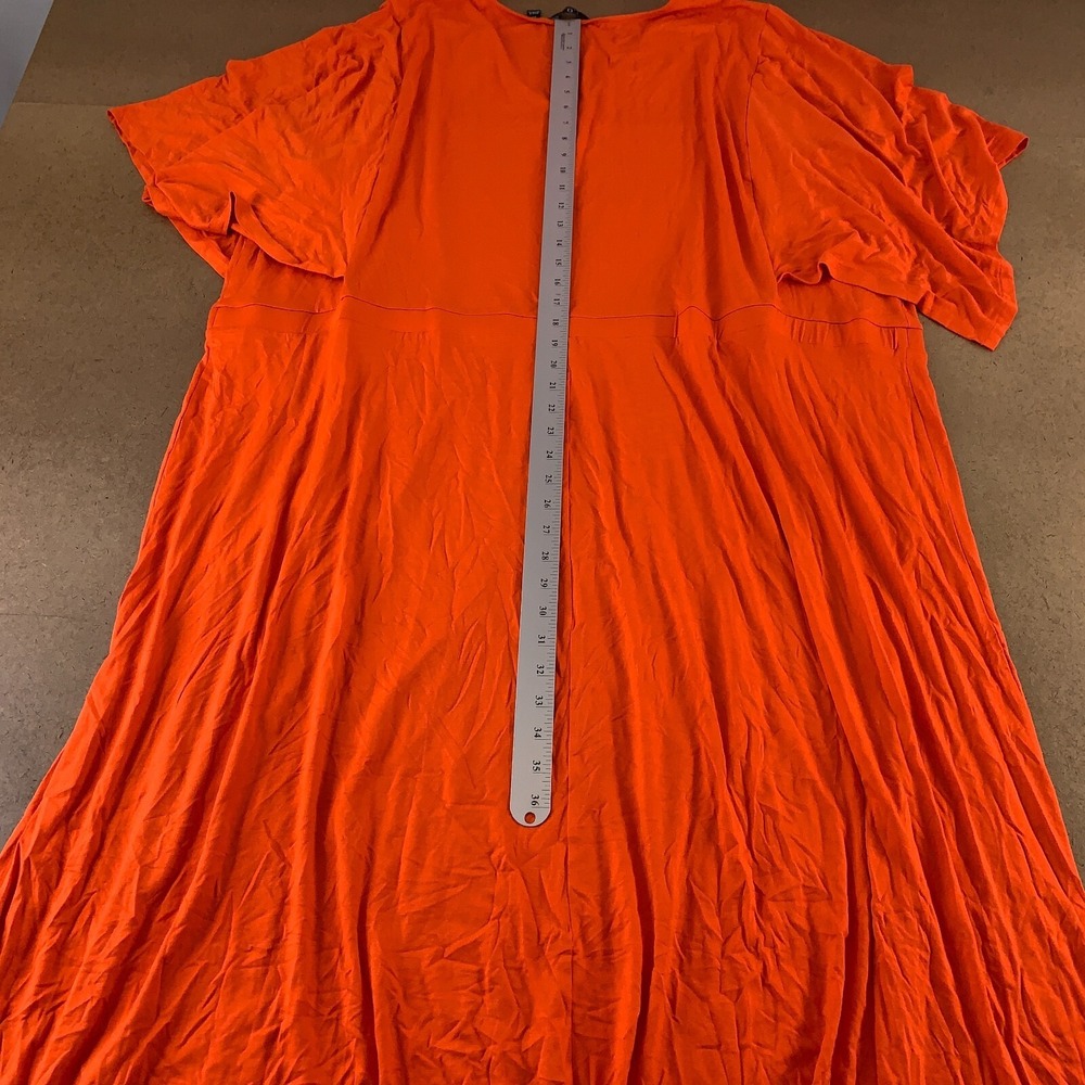 G by Giuliana Women's Size 5XP Orange 3/4 Sleeve EcoLuxe Knit Maxi Dress New - Picture 6 of 7